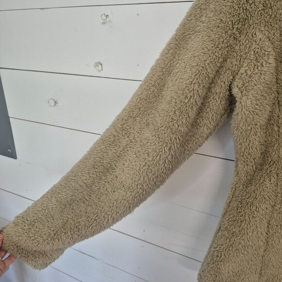 Patagonia Womens Tan Fleece Full-Zip Jacket L Soft Warm Wear - Picture 6 of 8